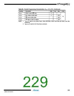 浏览型号ATMEGA8L-8MUR的Datasheet PDF文件第229页