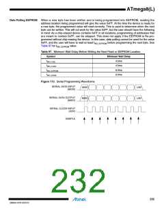 浏览型号ATMEGA8L-8MUR的Datasheet PDF文件第232页