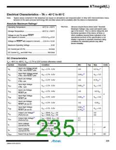 浏览型号ATMEGA8L-8MUR的Datasheet PDF文件第235页