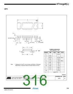 浏览型号ATMEGA8L-8MUR的Datasheet PDF文件第316页