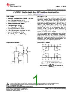 浏览型号LF347N/PB的Datasheet PDF文件第1页