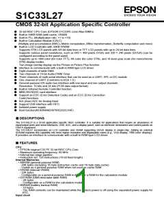 浏览型号S1C33L27的Datasheet PDF文件第1页