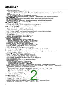 浏览型号S1C33L27的Datasheet PDF文件第2页