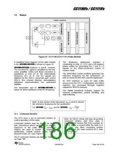 浏览型号CC1110F32RHHR的Datasheet PDF文件第186页