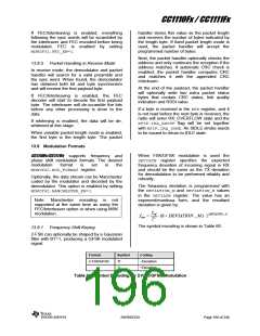 浏览型号CC1110F32RHHR的Datasheet PDF文件第196页