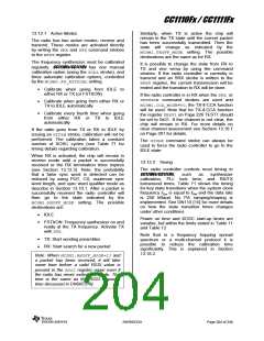浏览型号CC1110F32RHHR的Datasheet PDF文件第204页