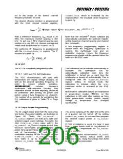 浏览型号CC1110F32RHHR的Datasheet PDF文件第206页