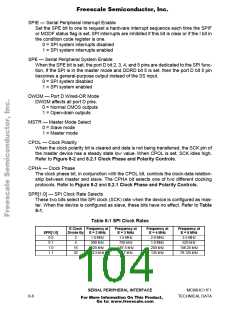 浏览型号MCHC11F1CFNE2的Datasheet PDF文件第104页