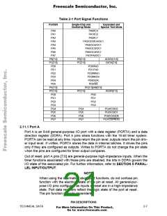 浏览型号MCHC11F1CFNE2的Datasheet PDF文件第21页