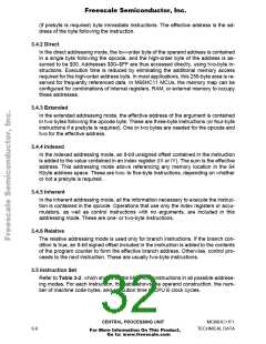 浏览型号MCHC11F1CFNE2的Datasheet PDF文件第32页