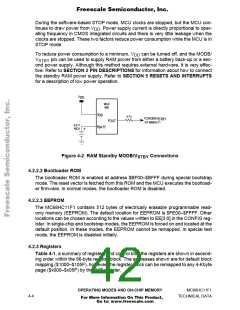 浏览型号MCHC11F1CFNE2的Datasheet PDF文件第42页