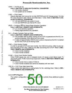 浏览型号MCHC11F1CFNE2的Datasheet PDF文件第50页