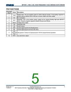 浏览型号MP1907的Datasheet PDF文件第5页