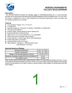 浏览型号ACE24LC02DM+UH的Datasheet PDF文件第1页