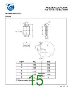 浏览型号ACE24LC02DM+UH的Datasheet PDF文件第15页