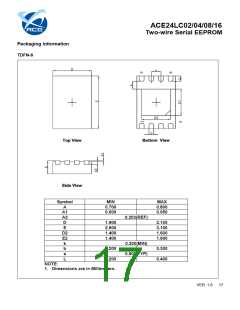 浏览型号ACE24LC02DM+UH的Datasheet PDF文件第17页