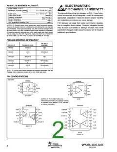 浏览型号OPA3355UA的Datasheet PDF文件第2页