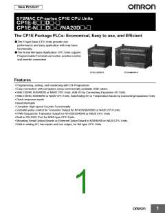 浏览型号CP1E-NA20DR-A的Datasheet PDF文件第1页