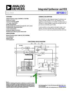 浏览型号ADF4360-3BCPZRL的Datasheet PDF文件第1页