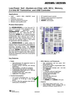 浏览型号CC2510F16的Datasheet PDF文件第1页