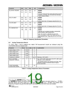 浏览型号CC2510F16的Datasheet PDF文件第19页