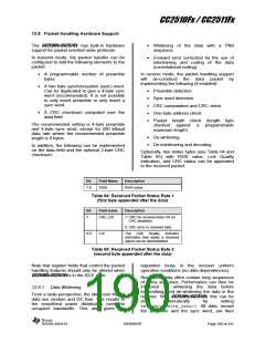浏览型号CC2510F16的Datasheet PDF文件第190页