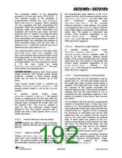 浏览型号CC2510F16的Datasheet PDF文件第192页