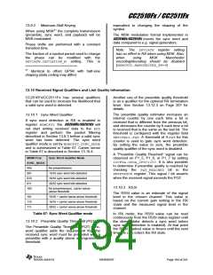 浏览型号CC2510F16的Datasheet PDF文件第194页