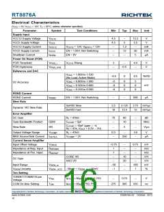 浏览型号RT8876A的Datasheet PDF文件第16页