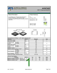 浏览型号AON7405的Datasheet PDF文件第1页