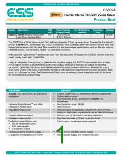浏览型号ES9023的Datasheet PDF文件第1页