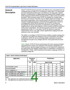 浏览型号EP1K30TC144-3N的Datasheet PDF文件第4页