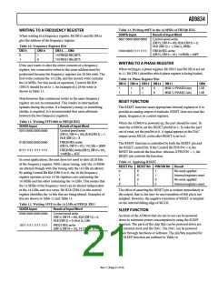 浏览型号EVAL-AD9834SDZ的Datasheet PDF文件第21页
