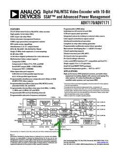 浏览型号ADV7170KSUZ的Datasheet PDF文件第1页