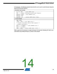 浏览型号ATMEGA16U2-MUR的Datasheet PDF文件第14页