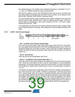 浏览型号ATMEGA16U2-MUR的Datasheet PDF文件第39页