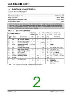 浏览型号24LC02B-I的Datasheet PDF文件第2页