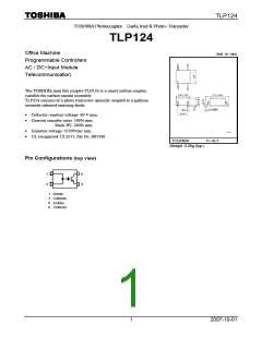 浏览型号TLP124BV的Datasheet PDF文件第1页