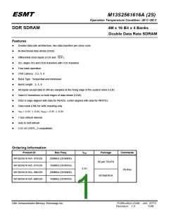 浏览型号M13S2561616A-5BIG2S的Datasheet PDF文件第1页