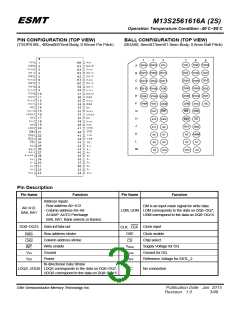 浏览型号M13S2561616A-5BIG2S的Datasheet PDF文件第3页