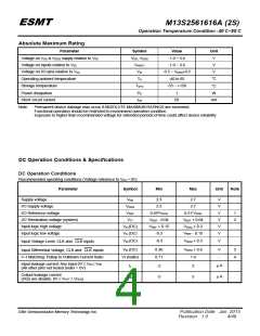 浏览型号M13S2561616A-5BIG2S的Datasheet PDF文件第4页