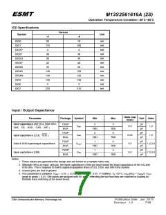 浏览型号M13S2561616A-6TIG2S的Datasheet PDF文件第7页