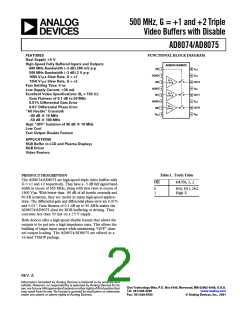 浏览型号AD8074ARU-REEL7的Datasheet PDF文件第2页