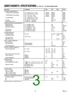 浏览型号AD8074ARU-REEL7的Datasheet PDF文件第3页