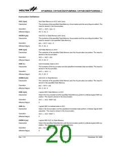 浏览型号HT48R05A-1(16NSOP-A)的Datasheet PDF文件第20页