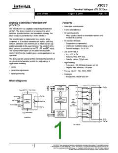 浏览型号X9313WSIZ-3的Datasheet PDF文件第1页