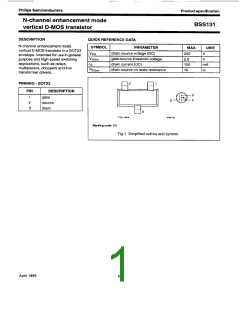 浏览型号BSS131-TAPE-13的Datasheet PDF文件第1页