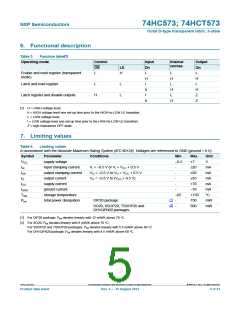 浏览型号74HC573PW,112的Datasheet PDF文件第5页