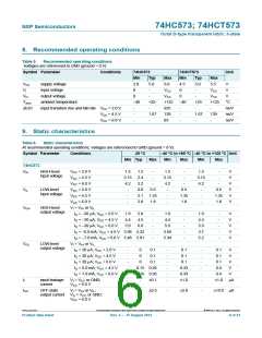 浏览型号74HC573PW,112的Datasheet PDF文件第6页