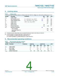 浏览型号74HC132D,652的Datasheet PDF文件第4页